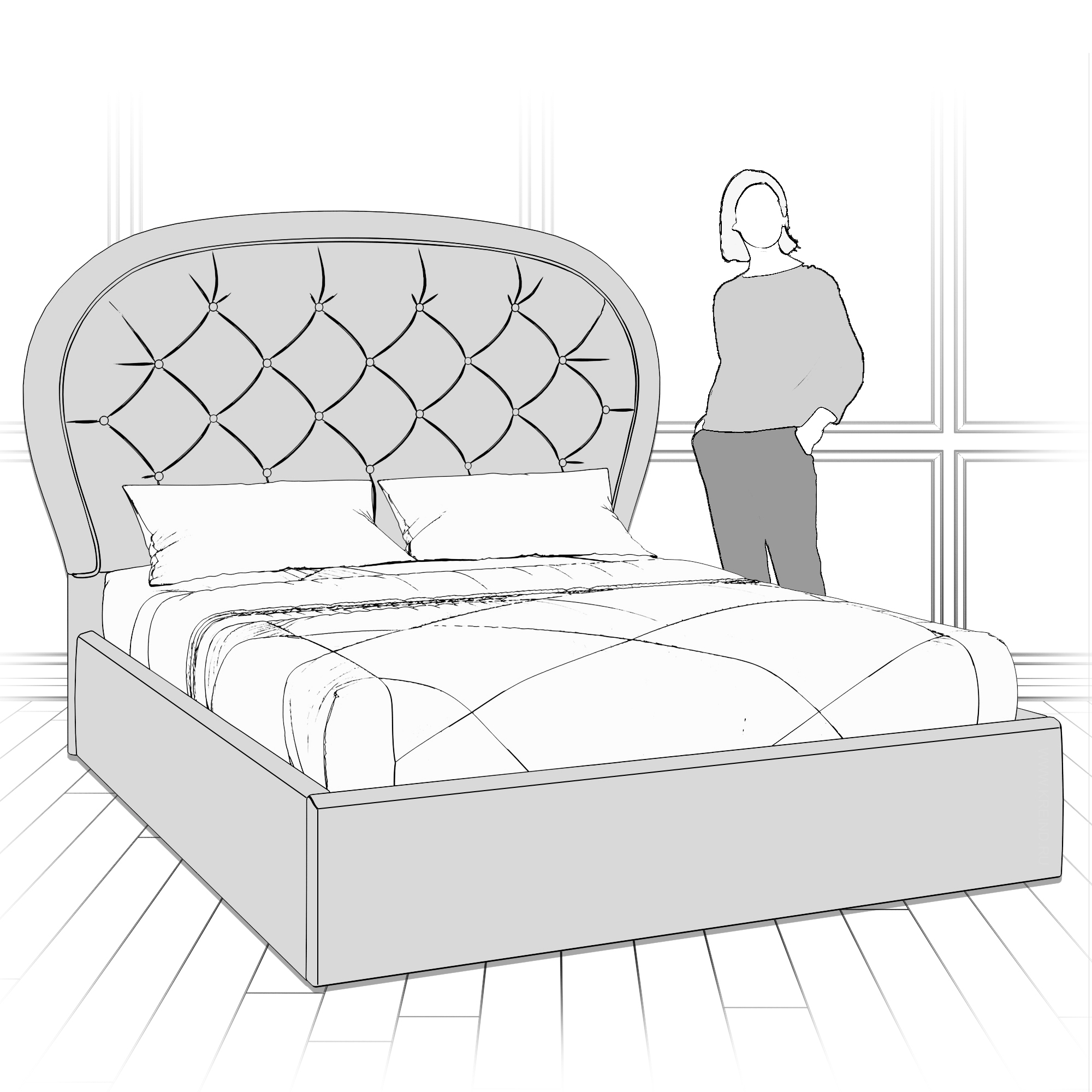 Кровать с подъемным механизмом K50-1400-B15