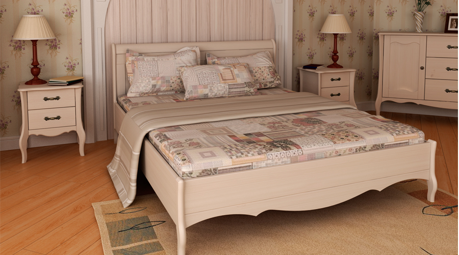 Кровать ЛеБо 1800х2000 (бежевый воск) без изножья