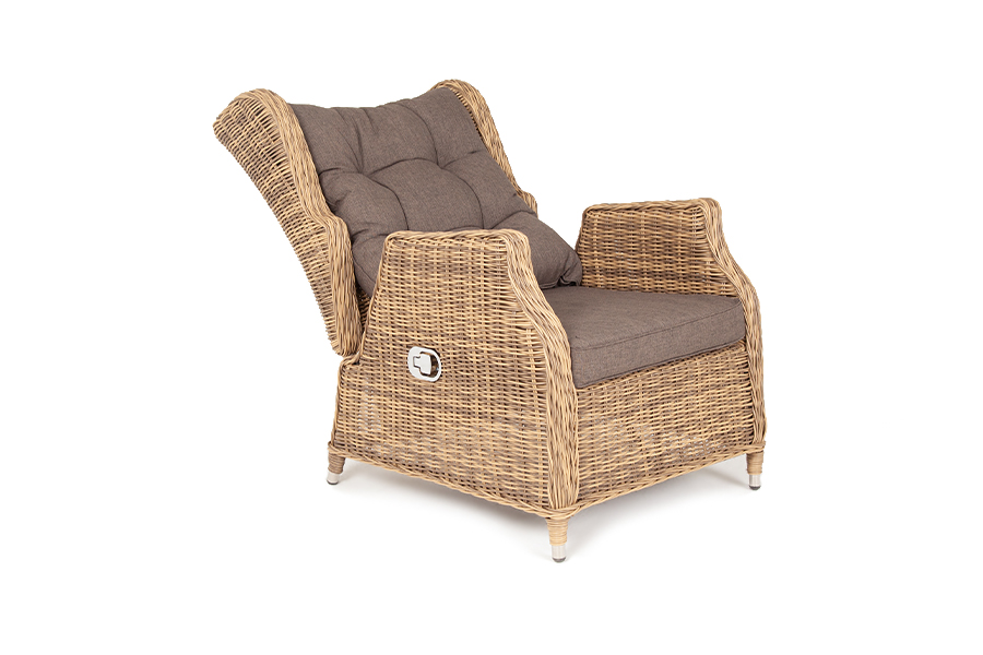 "Форилло" кресло раскладное плетеное, цвет соломенный