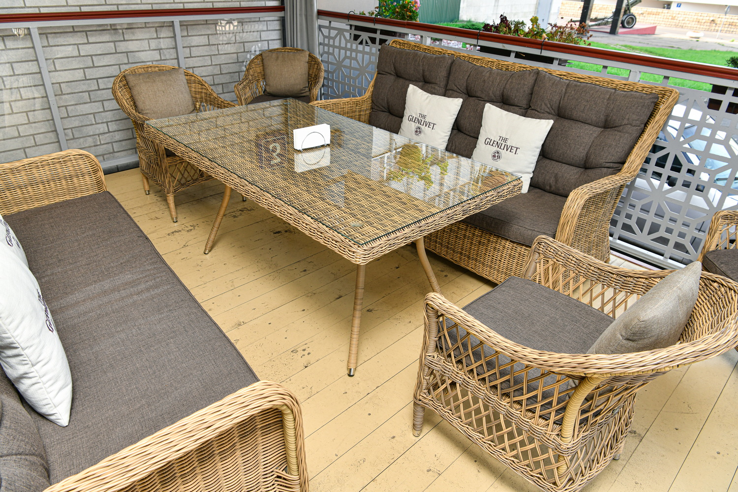 "Глиссандо" диван трехместный из искусственного ротанга, цвет соломенный