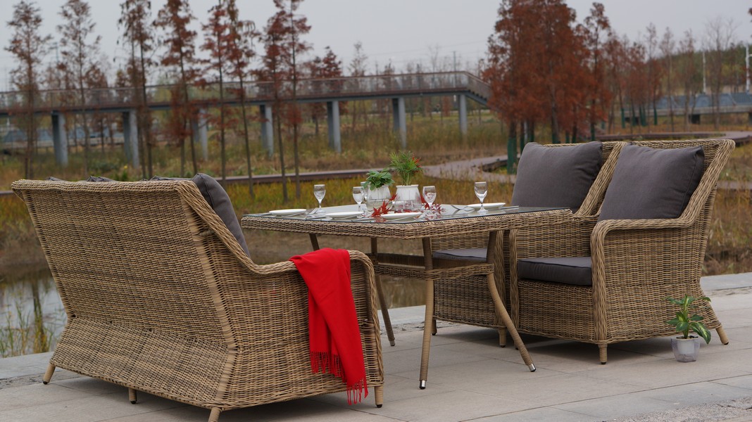 "Глиссандо" кресло плетеное из искусственного ротанга, цвет соломенный