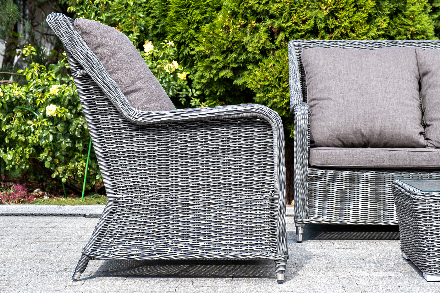 "Глиссандо" кресло плетеное из искусственного ротанга, цвет графит