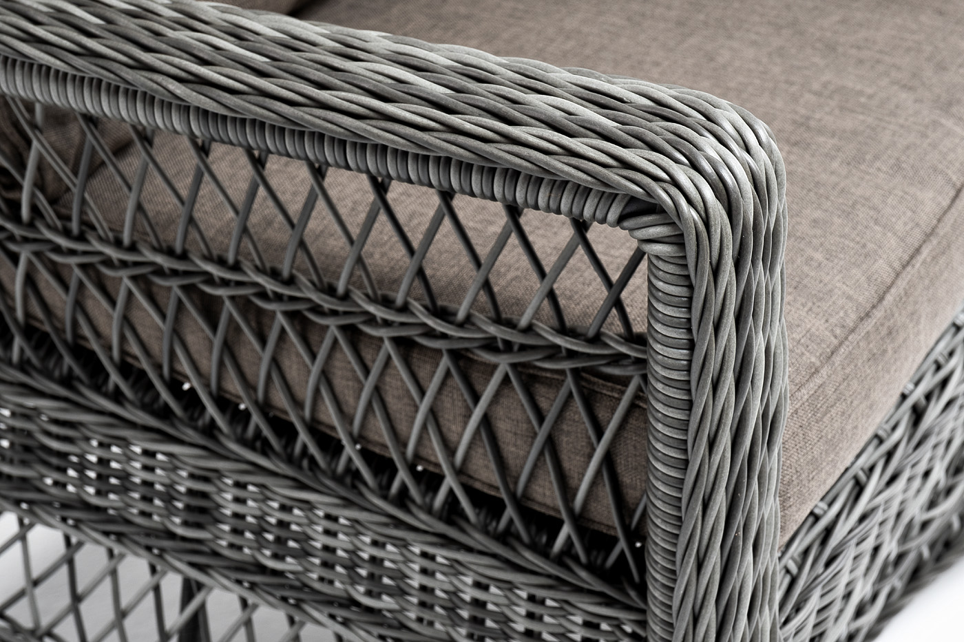 "Грандинелли" кресло из искусственного ротанга, цвет графит