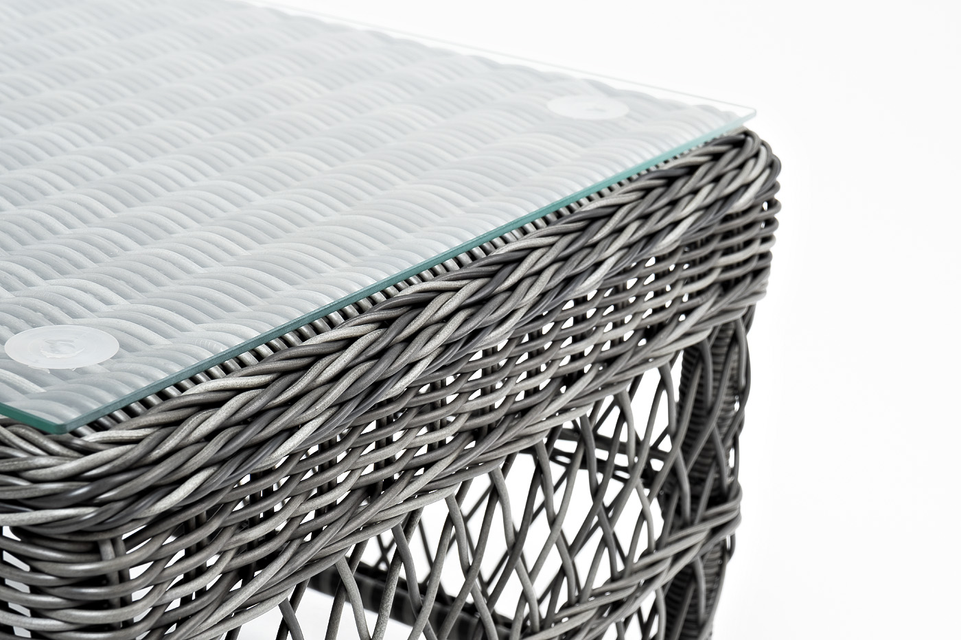 "Грандинелли" стол журнальный из искусственного ротанга, цвет графит