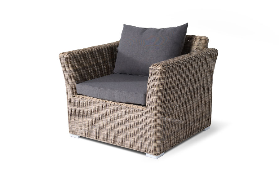 "Капуто Дабл" лаунж-зона из искусственного ротанга, цвет соломенный