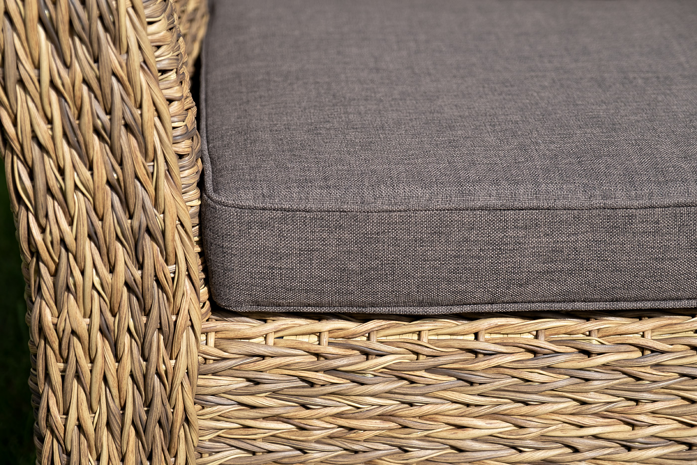 "Капуто" диван из искусственного ротанга (гиацинт) двухместный, цвет соломенный