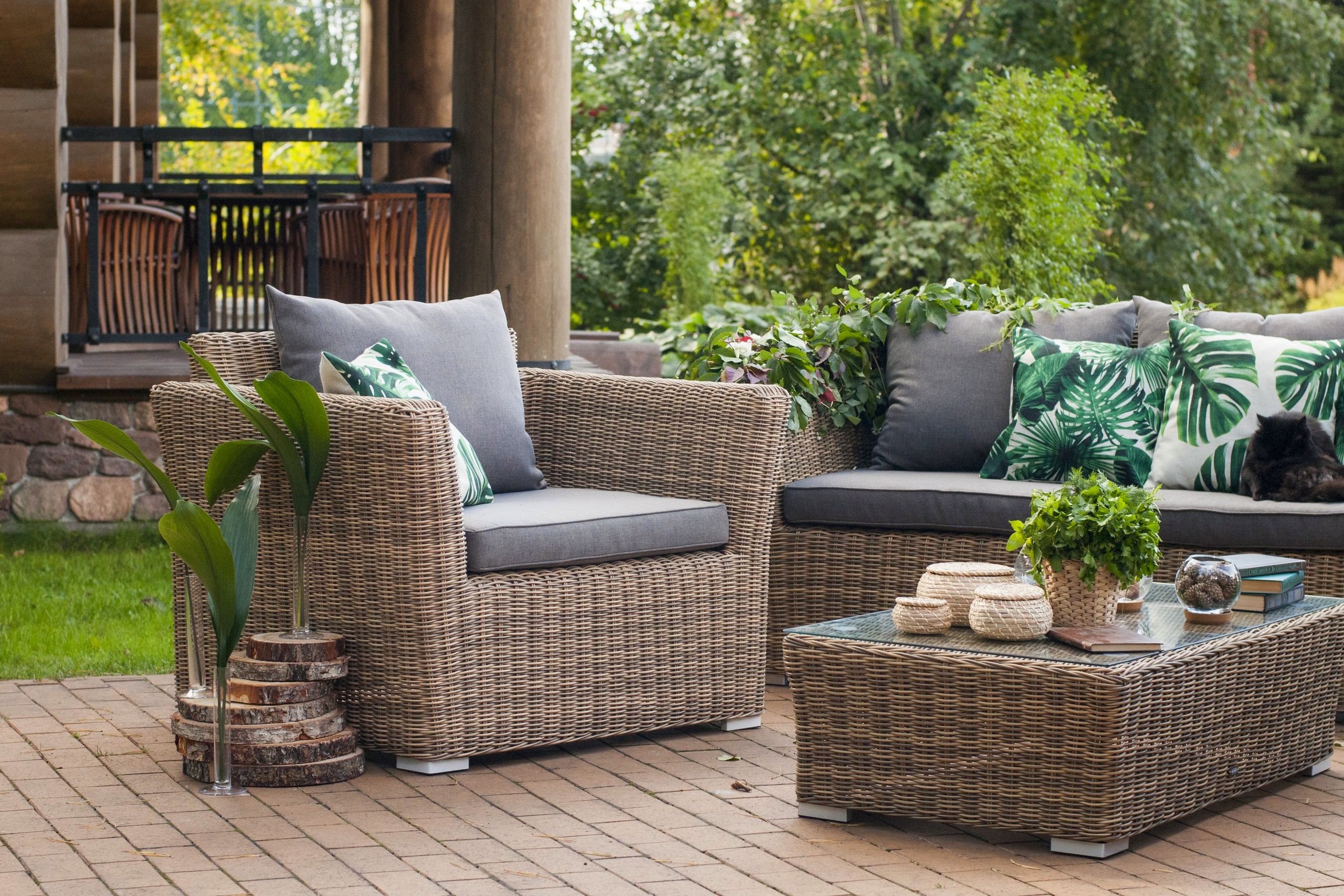 "Капуто" кресло из искусственного ротанга, цвет соломенный