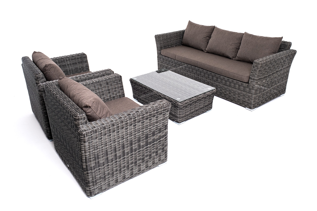 "Капуто" лаунж-зона из искусственного ротанга, цвет графит