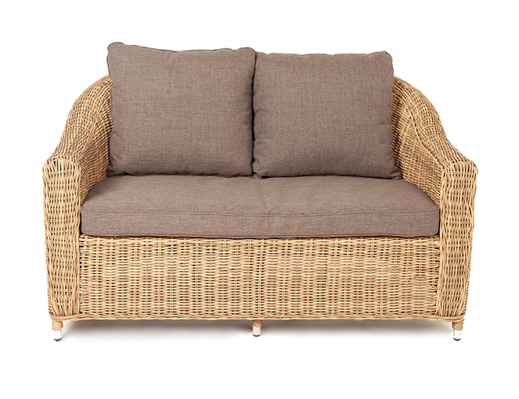 "Копаннини" диван из искусственного ротанга двухместный, цвет соломенный