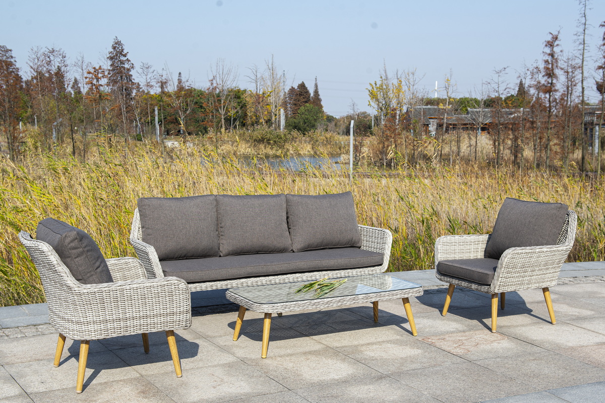 "Провенз" столик журнальный из ротанга, цвет бежевый