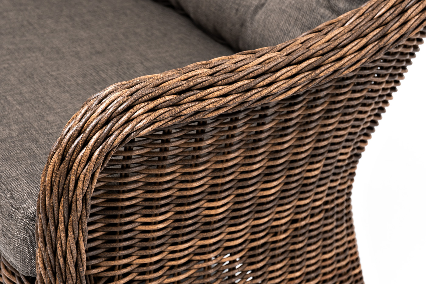 "Равенс" диван двухместный плетенный из ротанга, цвет коричневый