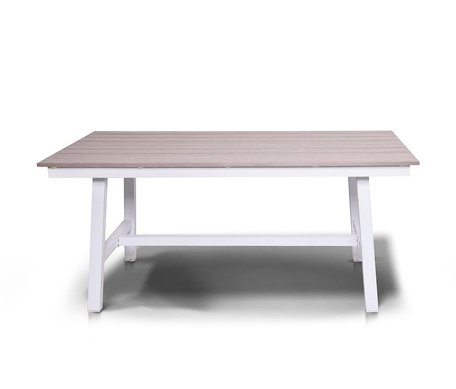 "Сан Ремо" стол обеденный из ДПК, каркас алюминиевый