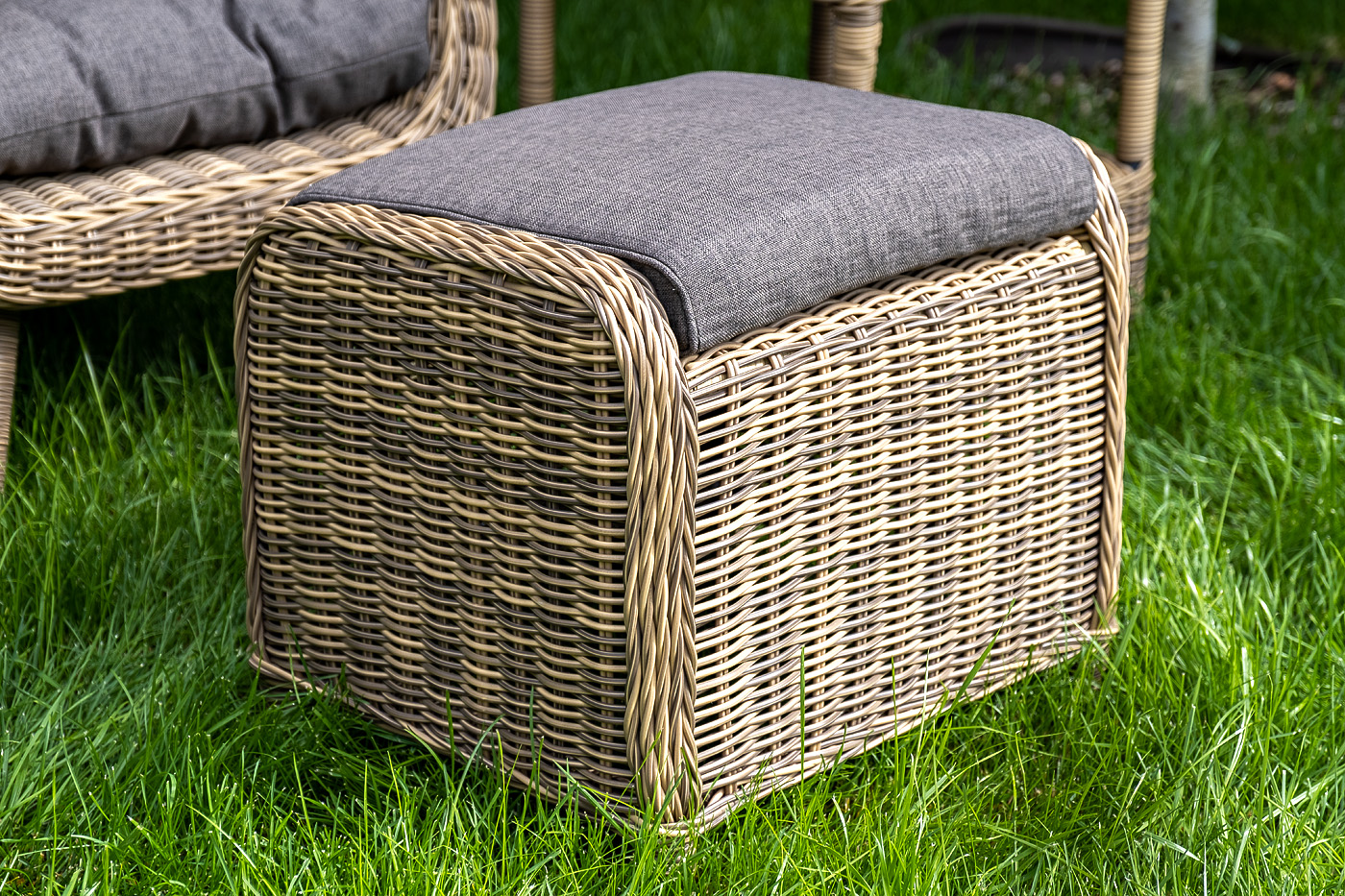 "Таррагона" пуф плетеный, цвет соломенный