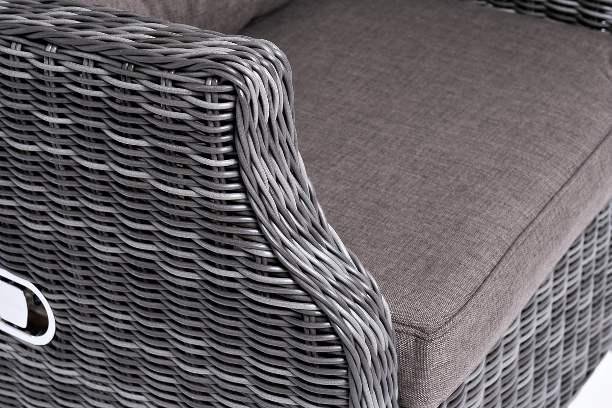 "Форилло" кресло раскладное плетеное, цвет графит