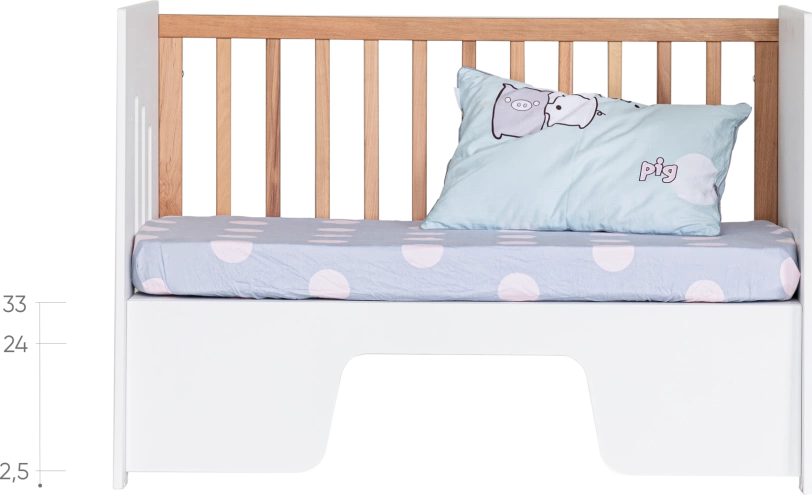 Кроватка-стол белый Mia НИК 6 б (выставочный образец)