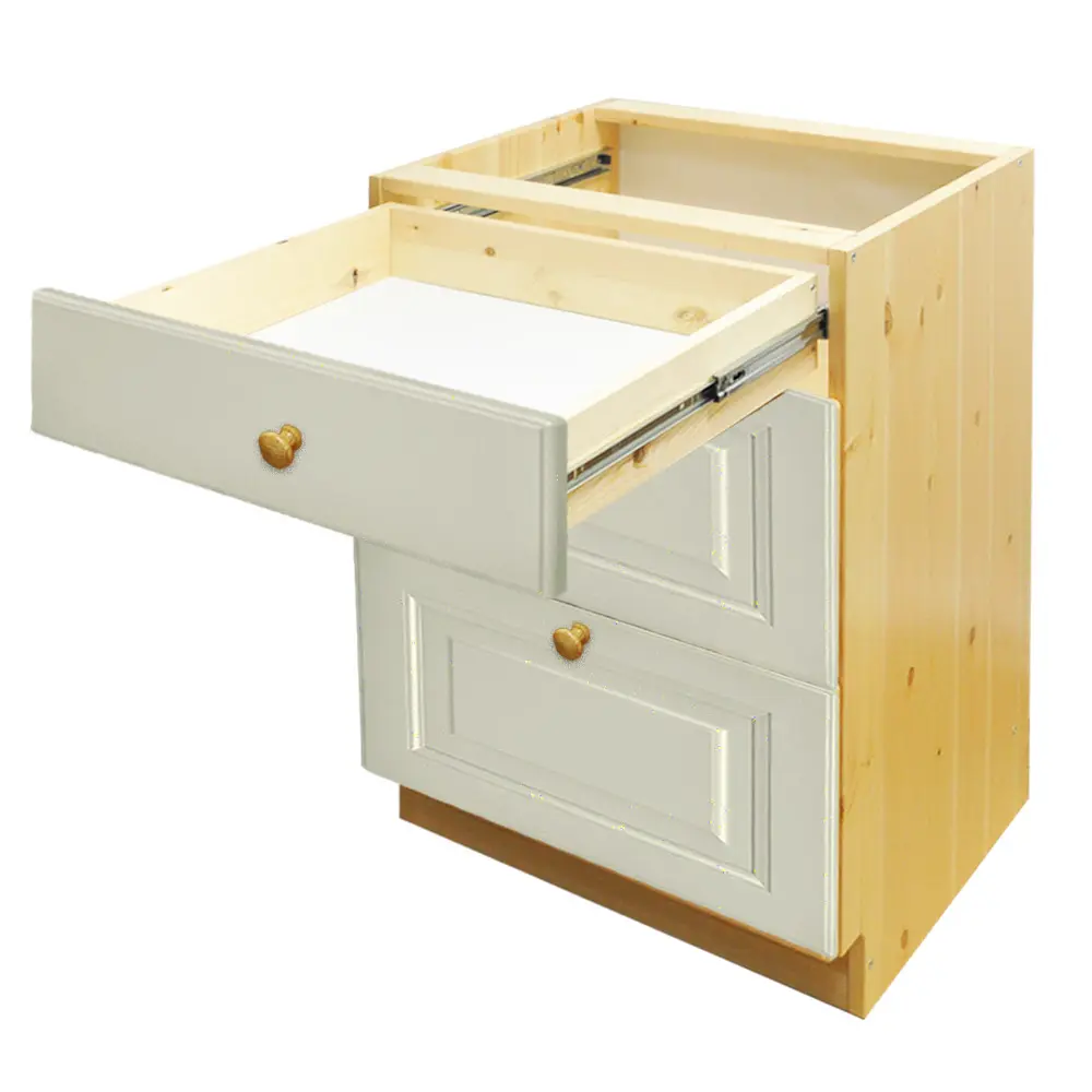 Тумба массив сосны Весури с 3-мя ящ. арт. 363 слоновая кость