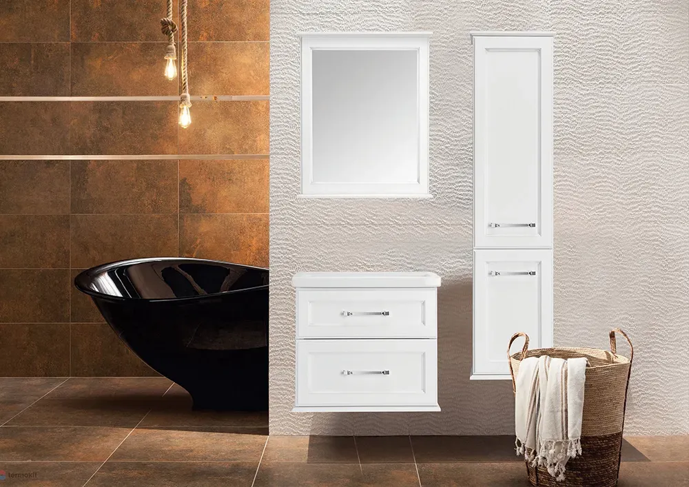 Зеркало Венеция 70 Белый Патина Серебро